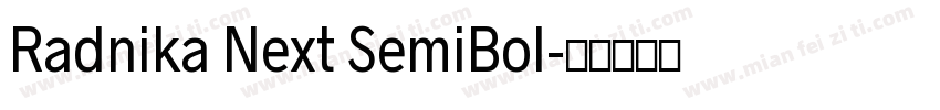 Radnika Next SemiBol字体转换